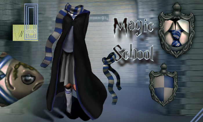 *Unheimlich* FISHYMESH Magic School_RavenGIRL.BOXED: Unpack Me