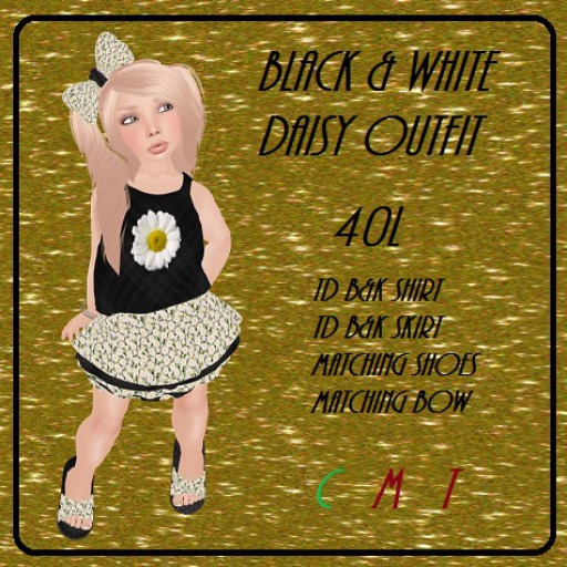 Black & White Daisy Outfit