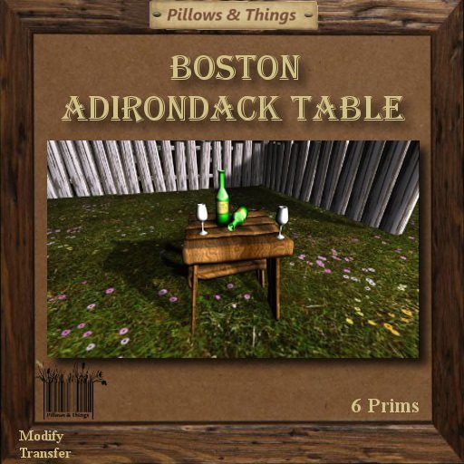 P&T-Boston Adirondack table