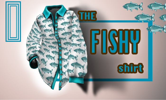 *Unheimlich* The Fishy Shirt Azure_Male