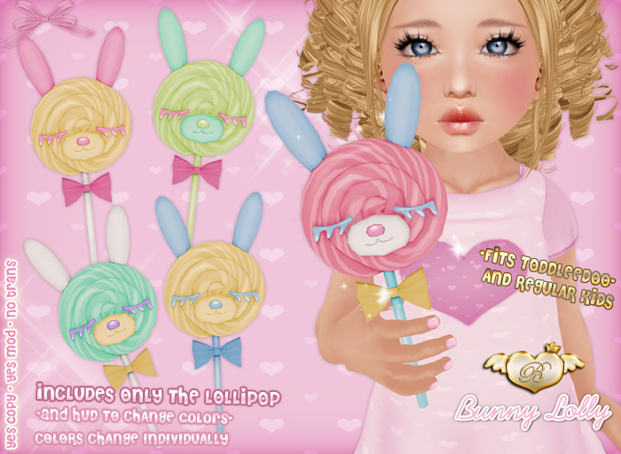 :*BABY*: Bunny Lolly - Cute Colors {MESH}