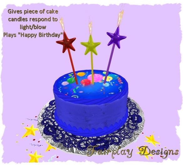CeLeBrAtE Musical Birthday Cake *TOUCH ME* Blow/Light Candles!