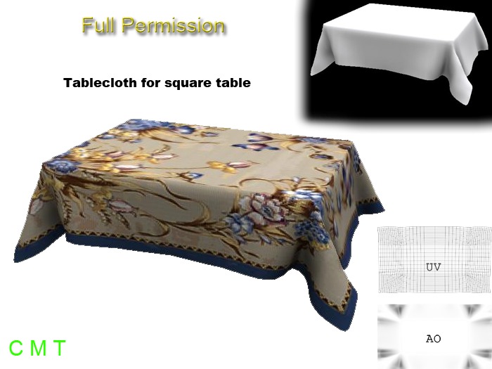 Tablecloth for square table Full Permission