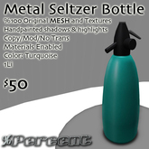% Metal Seltzer Bottle *MESH* (Turquoise) 