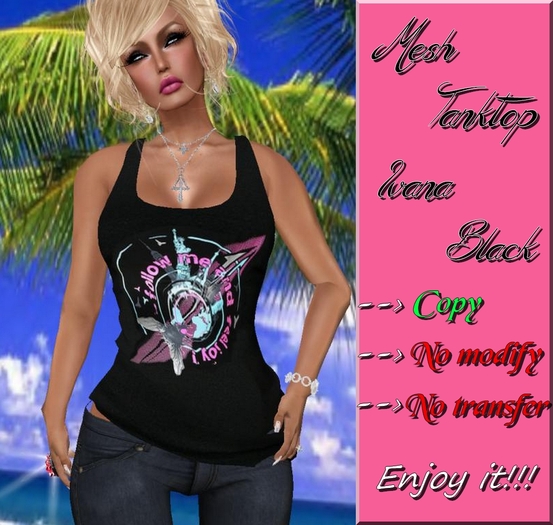 *^*B-Edel*^*Ivana__Black MESH__Tanktop