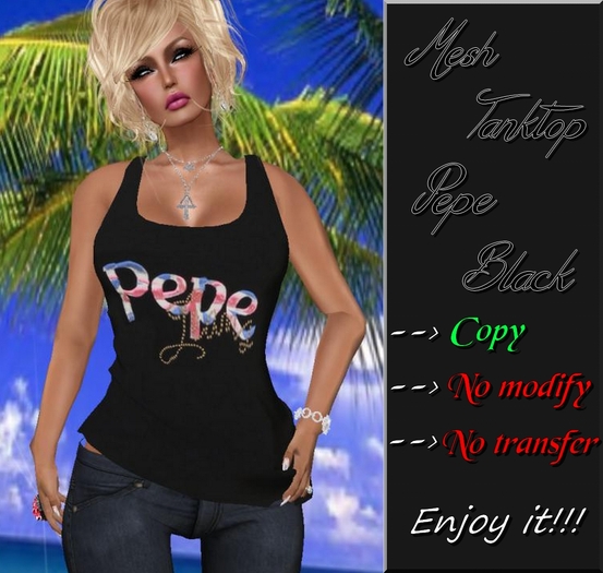 *^*B-Edel*^*Pepe Black MESH__Tanktop