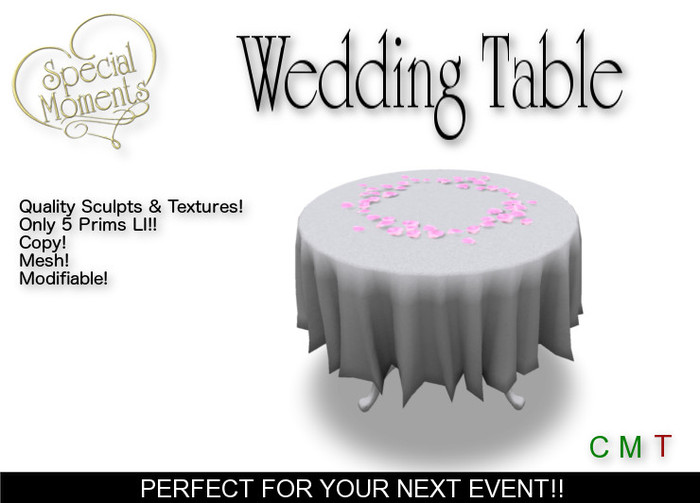 Wedding Table - Light Pink Petals  - Copy!!