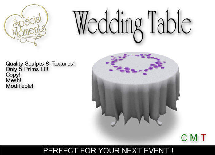 Wedding Table - Purple Petals  - Copy!!