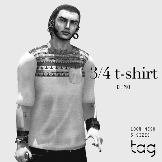 tag. 3/4 t-shirt [demo]