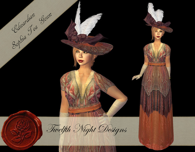 Edwardian Sophia Tea Gown