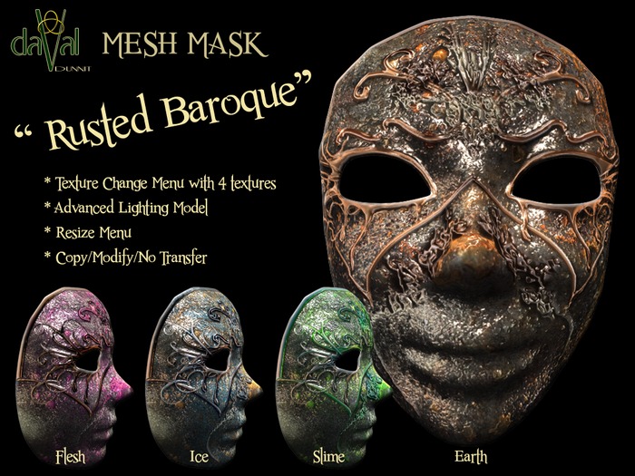 daVal Masks - Rusted Baroque TXA