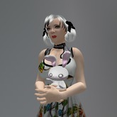 White Chibi Bunny Animated Plushie box