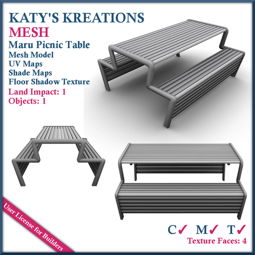 *KK* MESH Maru Picnic Table Vendor