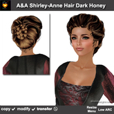 A&A Shirley-Anne Hair Dark Honey (Special Color). Elegant updo with curls. Promo Price!