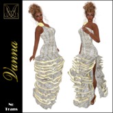JCD Vanna Black Gold Mesh Gown (bagged)