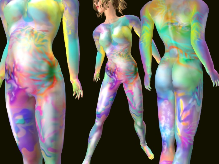 ocean bodypaint tattoo