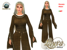 !! FANTAVATAR & MOONSTRUCK !! Laura Gold Medieval Mesh Gown