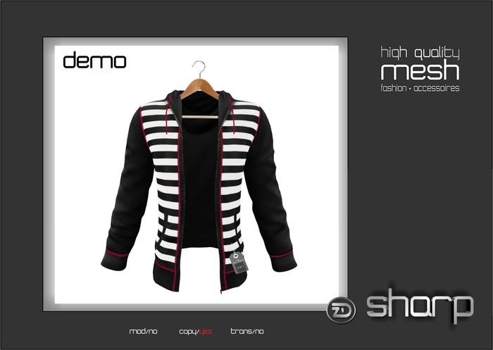 sharp by [ZD] - MESH - "Alex" Open Hoodie - DEMO