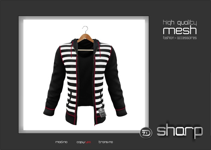 sharp by [ZD] - MESH - "Alex" Open Hoodie