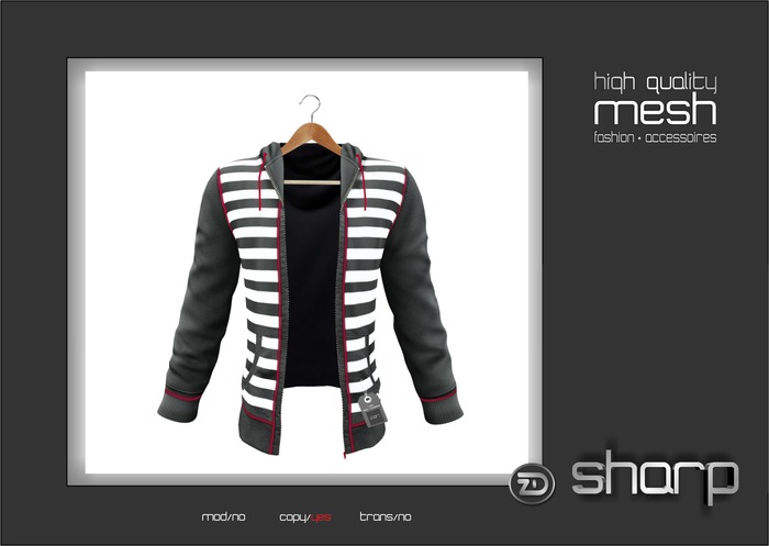 sharp by [ZD] - MESH - "Alex" Open Hoodie