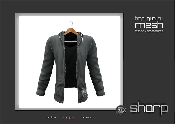 sharp by [ZD] - MESH - "Alex" Open Hoodie