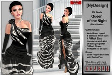 [NyDesign) 90L Deals - Queen of the Night Outfit (black)