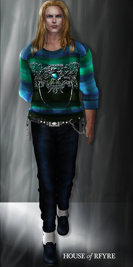 RFYRE GASTON LEATHER MESH ENSEMBLE SEASIDE[B]