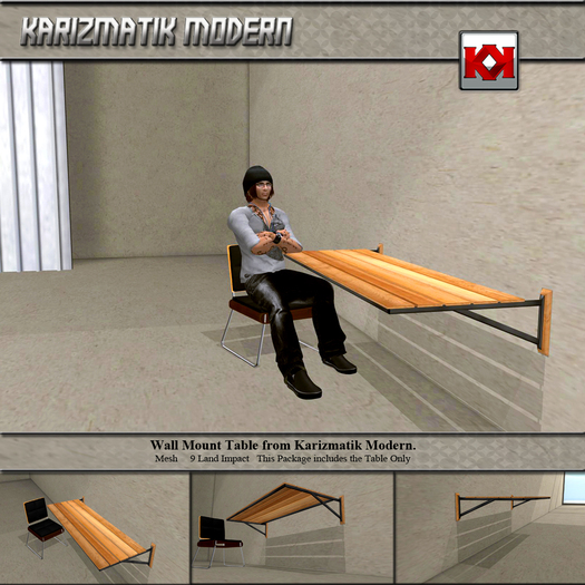 (KM) Wall Mounted Table