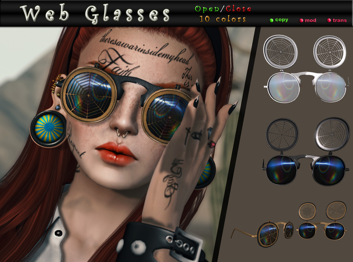 Web Glasses pack 10 Colors ~ Thor