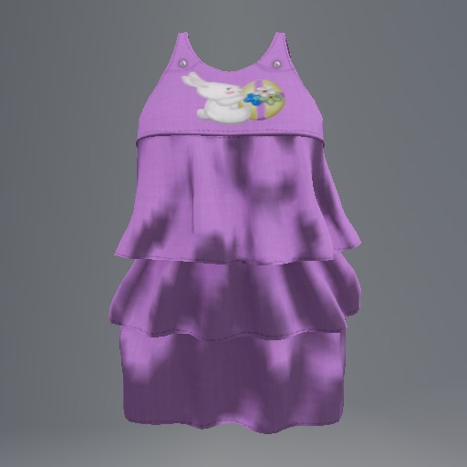 Purple Easter Bunny Mesh Child Ruffle Dress box