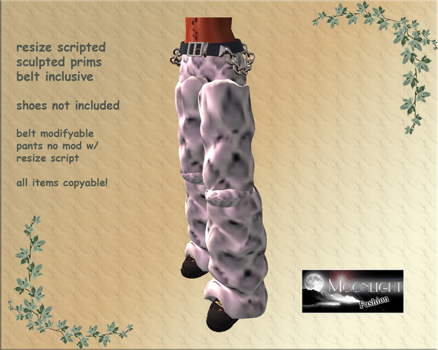 *Scriptz&Buildz* Sculpted and resize scripted baggy in white