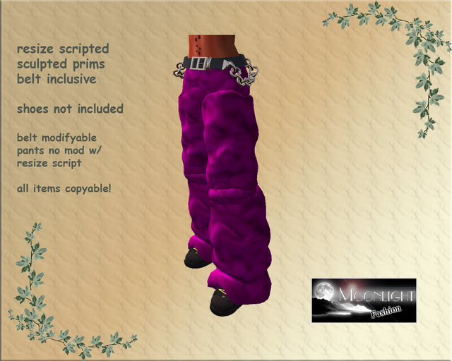*Scriptz&Buildz* Sculpted and resize scripted baggy in pink