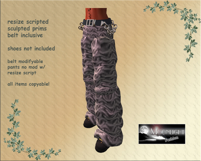 *Scriptz&Buildz* Sculpted and resize scripted baggy in silver