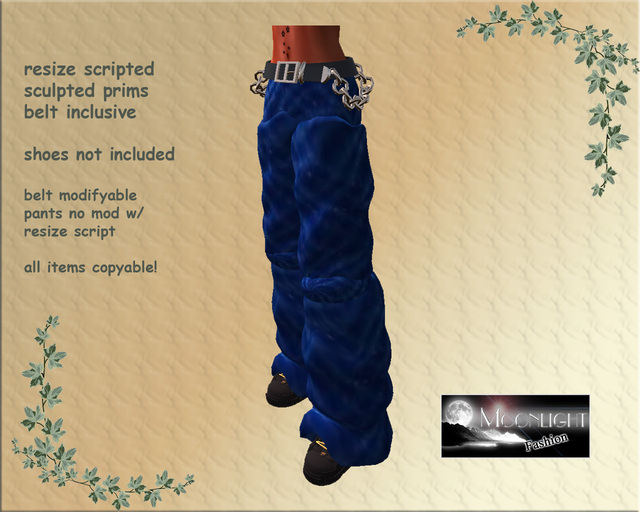 *Scriptz&Buildz* Sculpted and resize scripted baggy in blue
