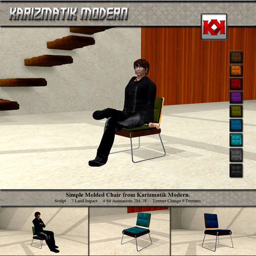 (KM) Simple Molded Chair (Packed)