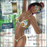 AKAMAI Hawaiin Female Mesh Swimsuit & Reflection Sunglasses