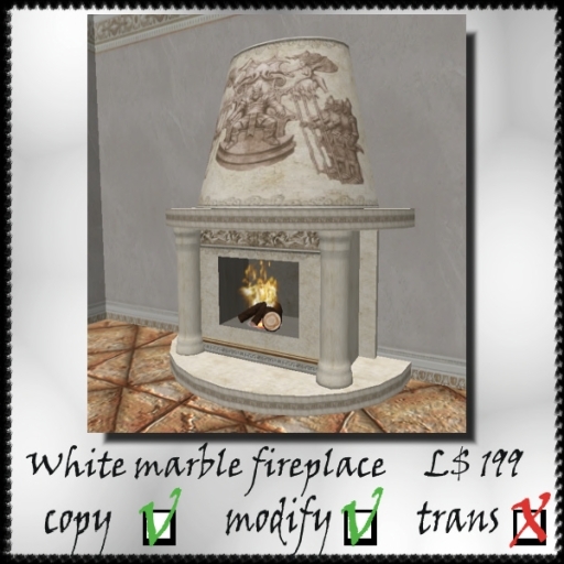 Lamor - Box White marble fireplace,199