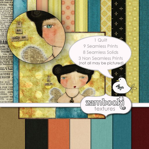 Zambooki Textures - I Am Me Quilt Bedspread Fabric