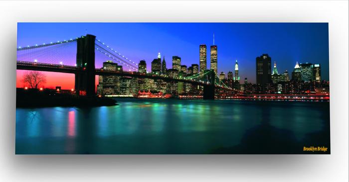 The Brooklyn Bridge at Dusk, NYC