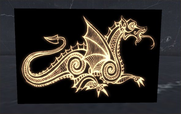 Dragon Flag (black and gold)