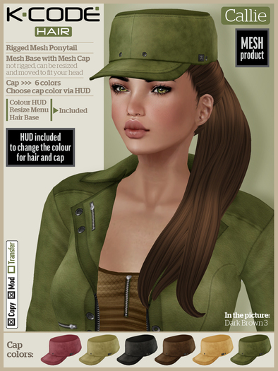 K-CODE CALLIE FATPACK - Rigged Mesh Hair