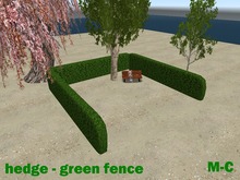 Hedge, hedgerow, green fence, 1prim