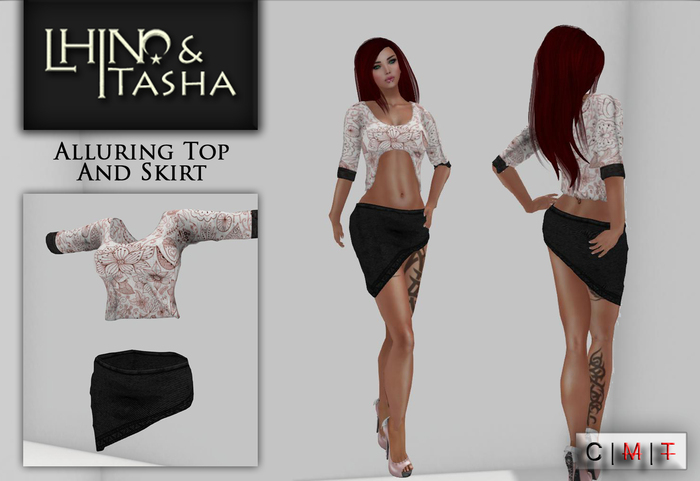 [L&T] - Alluring Top & Skirt