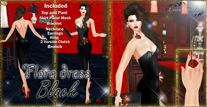 -Lamu Fashion-Dress Flora BLack !DISCOUNT!