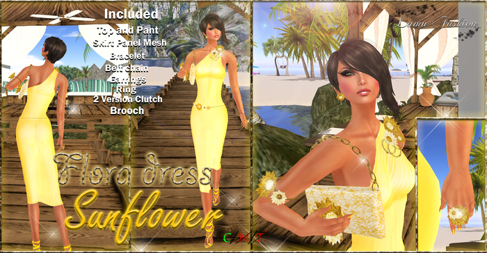 -Lamu Fashion-Dress Flora *SUNFLOWER* !DISCOUNT!