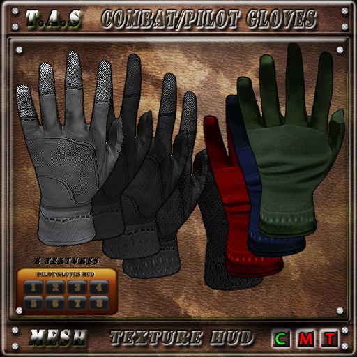 GLOVES COMBAT_PILOT WITH TEXTURE HUD