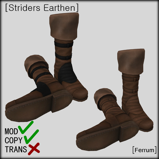[Ferrum] Strider Boots Earthen
