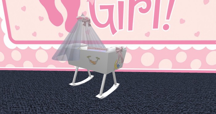 ANIMATED CANOPY CRIB - BABY GIRL