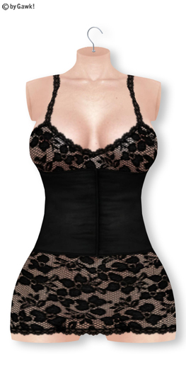 Gawk! Black Lace Dress - Black Corsage | BoM