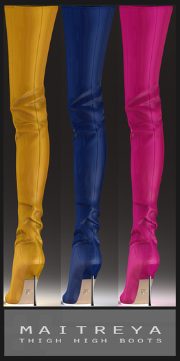 Maitreya Thigh High Boots - Patent Trio-Pack